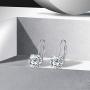 ECOLVANT Swarovski Crystal Earrings for Women Sterling Silver Earrings White Gold Plated Zirconia Leverback Dangle Earrings for Women Girls Birthday Party Fashion Drop Earrings