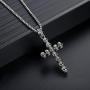 EVBEA Cross Necklace for Men and Women Long Gothic Jewelry Cool Skull Rock Punk Black Necklaces with Stainless Steel Chain