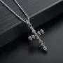 EVBEA Cross Necklace for Men and Women Long Gothic Jewelry Cool Skull Rock Punk Black Necklaces with Stainless Steel Chain