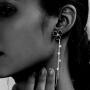 VamkoTec Drop Dangle Earrings 14K White Gold Plated S925 Silver Needle,Classcial Fan Clover Butterfly Design & Gift Wrap Package.