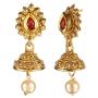 Efulgenz Indian Bollywood Traditional Rhinestone Faux Ruby Emerald Pearl Beaded Collar Strand Antique 18K Gold Tone Plated Necklace Jewelry Festive Costume Accessories for Women and Girls