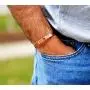 Copper Bracelets for Arthritis - for Men and Women 100% Copper with Therapy Magnets - Effective and Natural Relief for Joint Pain and Arthritis - Set of 2(Twisted with Inlay)