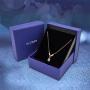 St.Claire 18K Gold Plated Wing & Swarovski Crystal Solitaire Pendant Necklace for Women with 5A Cubic Zirconia Christmas Jewelry Gift Birthday Gift for Mom Women Wife Girls