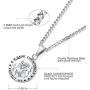 ORAZIO Saint Christopher Necklace 3.5mm Stainless Steel Penant Necklace Curb Link Chain 22-24 Inches