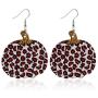 Fall Faux Leather Teardrop Earrings Plaid Pumpkin Sunflower Maple Leaves Acorn Autumn Jewelry Turkey Printed Leather Earrings Thanksgiving Accessory for Women Girl