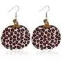Fall Faux Leather Teardrop Earrings Plaid Pumpkin Sunflower Maple Leaves Acorn Autumn Jewelry Turkey Printed Leather Earrings Thanksgiving Accessory for Women Girl