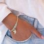 MyNameNecklace Personalized Custom Linda Open Bangle Bracelet with Beads in Sterling Silver 925 or Gold Plating - Custom Jewelry Gift for Her