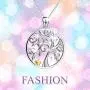 PEIMKO Sterling Silver Tree of Life Pendant Necklace, Cubic Zirconia Family Spiritual Tree Gifts for Mother Daughter PEIMKO Sterling Silver Tree of Life Pendant Necklace, Cubic Zirconia Family Spiritual Tree Gifts for Mother Daughter