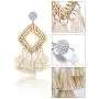 2 Pairs Rattan Tassel Earrings Bohemian Statement Woven Dangle Fringe Earrings Ethnic Tassel Drop Earrings Vintage Jewelry for Women Girls (White and Pink) 2 Pairs Rattan Tassel Earrings Bohemian Statement Woven Dangle Fringe Earrings Ethnic Tassel Drop Earrings Vintage Jewelry for Women Girls (White and Pink)