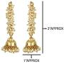 Antique Traditional Indian Polki Jhumka/Earring Bollywood Wedding Jewelry for Women.