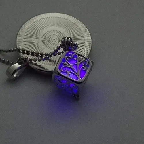 JANEZ Jewelry Necklace Tree of Life Dark Luminous Silver Color Glowing in Dark Pendant Necklace Collar Best Friend Jewelry for Women