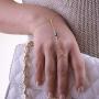 YienDoo Fashion Gold Evil Eye Bracelet Finger Chain Hand Harness Exquisite Blue Evil Eye Slave Bracelet Jewelry for Women and Girls