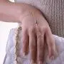 YienDoo Fashion Gold Evil Eye Bracelet Finger Chain Hand Harness Exquisite Blue Evil Eye Slave Bracelet Jewelry for Women and Girls
