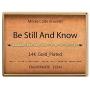 Morse Code Bracelet 14k Gold Plated Beads on Silk Cord Secret Message Be Still and Know Bracelet Gift Jewelry for Her