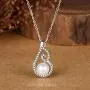 OUFO Crystal Silver Plated Faux Pearl Jewelry Set for Women Necklace and Earrings Pendant Necklaces Sets for Wedding Gifts OUFO Crystal Silver Plated Faux Pearl Jewelry Set for Women Necklace and Earrings Pendant Necklaces Sets for Wedding Gifts