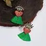 Devil Eye Tassel Earrings - Rhinestone Fan Fringe Earrings - Gifts for Mom, Sisters and Girlfriends