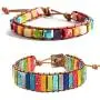 YGLINE Boho Leather Wrap Bead Bracelets for Women Girls Handmade Chakra Imperial Jasper Adjustable Healing Bracelet Bangles YGLINE Boho Leather Wrap Bead Bracelets for Women Girls Handmade Chakra Imperial Jasper Adjustable Healing Bracelet Bangles