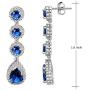 Tear Drop Dangle Earrings AAA CZ Luxury Jewelry Wedding Party, Rhodium Plated