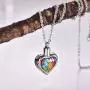 FCZDQ Cremation Jewelry Miss You Forever Birthstone Ashes Necklace Urn Pendant Memorial Keepsake FCZDQ Cremation Jewelry Miss You Forever Birthstone Ashes Necklace Urn Pendant Memorial Keepsake