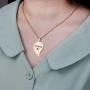 wavvter Weirdo Necklace for 2,Engraved Necklace Split Heart Pendant Necklace Set Best Gift for Best Friends, Him or Her