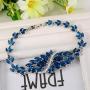 EVER FAITH Womens Cubic Zirconia Wave Marquise Shape Leaf Tennis Bracelet
