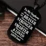 FAINOL Nephew Gifts from Aunt and Uncle - to Our Nephew, Always Remember You’re Braver Than You Believe. Black Dog Tag Necklace FAINOL Nephew Gifts from Aunt and Uncle - to Our Nephew, Always Remember You’re Braver Than You Believe. Black Dog Tag Necklace