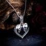 AILIN 925 Sterling Silver/Stainless Steel Personalized Skull Heart Necklace with Birthstones January to December Cubic Zirconia Eye Crystal Party Birthday Valentines Day Jewelry Gifts for Women Men