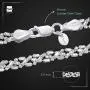 Amberta 925 Sterling Silver 3.5 mm Ball Bead and Bar Chain Bracelet Size 7'' 7.5'' 8'' in
