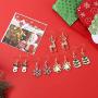 12 Pairs Christmas Earrings for Women Girls Xmas Earrings Dangle Elk Snowman Santa Claus Gift Box Glove Boots Christmas Tree Earrings Christmas Gifts for Women Girls