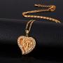 U7 CZ Allah Pendant Necklace with Chain Platinum / 18K Gold Plated Muslim Jewelry, with Text Engraving Service
