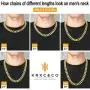 KRKC&CO 12mm/14mm Mens Cuban Link Chains, 18k Gold Miami Cuban Link Curb Chain, Hip Hop Jewelry, Solid No Tarnish Necklace, Durable Street-wear Hip Hop Chains for Men, 18 20 22 24 26inches KRKC&CO 12mm/14mm Mens Cuban Link Chains, 18k Gold Miami Cuban Link Curb Chain, Hip Hop Jewelry, Solid No Tarnish Necklace, Durable Street-wear Hip Hop Chains for Men, 18 20 22 24 26inches