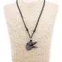 BlueRica Gator Head Pendant on Adjustable Black Rope Cord Necklace (Old Silver) BlueRica Gator Head Pendant on Adjustable Black Rope Cord Necklace (Old Silver)