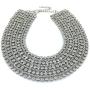 MANILAI Chunky Metal Statement Necklace For Women Neck Bib Collar Choker Necklace Maxi Jewelry