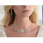 Mariell Freshwater Pearl and Crystal Wedding Jewelry Set for Brides - Handmade Necklace and Earrings