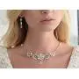 Mariell Freshwater Pearl and Crystal Wedding Jewelry Set for Brides - Handmade Necklace and Earrings