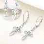 YL Celtic Knot Cross Earrings Sterling Silver Dangle Drop Earrings Gemstones Heart Religious Leverback Jewelry for Women YL Celtic Knot Cross Earrings Sterling Silver Dangle Drop Earrings Gemstones Heart Religious Leverback Jewelry for Women