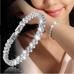 Zealmer Shoopic AAA Cubic Zirconia Tennis Bracelet Hand Chain for Women 6.5''