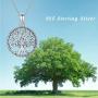 Waysles 925 Sterling Silver Tree of Life Pendant Necklace Jewelry Gift for Women Girlfriend with Gift Box