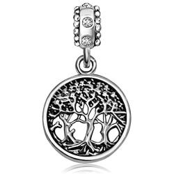 JMQJewelry Tree of Life Family Birthstone Dangle Charms for Bracelets Mothers Fathers Grandmas Day