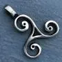 Celtic Jewelry Druid Triskele Triskelion Viking Pewter Mens Womens pendant necklace Amulet Charm for men women unisex w silver ball chain