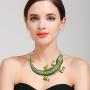 BriLove Womens Gothic Stylish Crystal Crocodile Statement Necklace