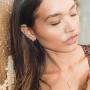 HONEYCAT Crystal Link Hoops in Gold, Rose Gold, or Silver | Minimalist, Delicate Jewelry