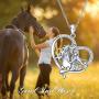 YFN I Love You Horse Pendant Necklace Jewelry Sterling Silver Girls with Horse Gift for Women Girls
