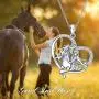 YFN I Love You Horse Pendant Necklace Jewelry Sterling Silver Girls with Horse Gift for Women Girls