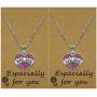 Big Sister & Little Sister Birthday Gifts, Sister Heart Necklace Gift Set of 2, Big Sis Lil Sis Jewelry Gifts for Girls, Teens, Women