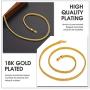 ChainsHouse Men Women Chain 3MM/4.5MM/6MM Flat Franco Curb Link Chain, Stainless Steel/Black Gun Plated/18K Gold Plated Chain Necklace, Send Gift Box