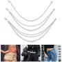 9 Pieces Punk Layered Eboy Necklace Jeans Wallet Pants Chain Earring Set 9 Pieces Punk Layered Eboy Necklace Jeans Wallet Pants Chain Earring Set