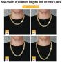 KRKC&CO 12mm Mens Iced Cuban Link Chain, 18k/White Gold Chain for Men, Cuban Link Necklace, Cuban Choker, Hip Hop Jewelry, Prong-Setting 5A CZ Stones, Urban Street-wear, Everlasting Shine