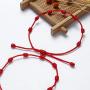 beemean 7 Knots Red Bracelet Good Luck Protection Bracelet Amulet for Protection Gift for Women Men Boys Girls Couples