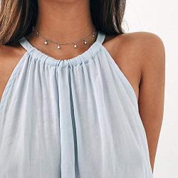 Osemind Star Choker Necklace Gold Star Necklace Choker for Women Silver Star Necklace Dainty Choker Necklace Jewelry Gift